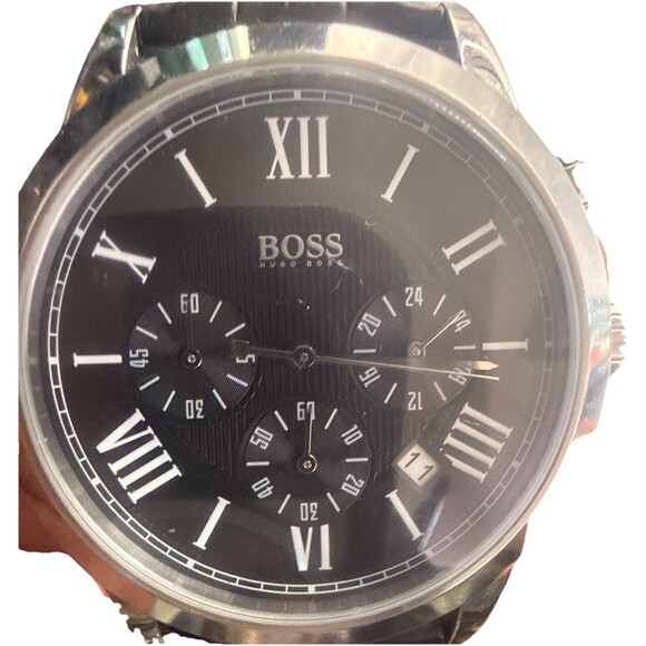Boss Hugo Boss Ambassador 1512574 Chronograph watch/ Black leather band main image 5